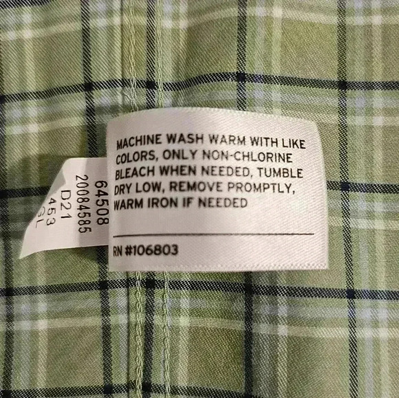 Duluth Mens Button-up 100% Cotton Light Green Collared Plaid Shirt Size 2XLT - Picture 7 of 7